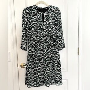 Banana Republic black, green, and white 
Knee length dress size 6